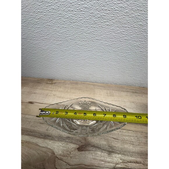 Vtg 1960 Anchor Hocking Star Of David Prescut Glass Small Gondola Bowl Set Of 2 - Picture 6 of 7